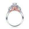 14kt Two-tone Gold Womens Round Diamond Bellissimo Bridal Wedding Engagement Ring Band Set 1-1/2 Cttw (Certified) - Image 2