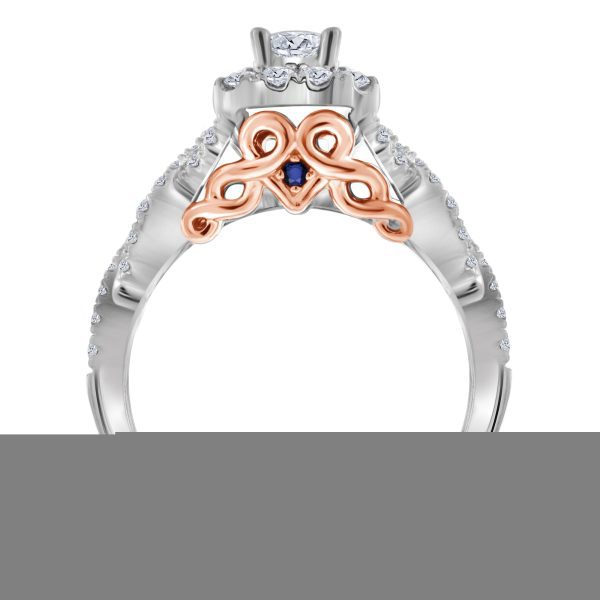 14k White Gold Womens Round Diamond Bellissimo Bridal Wedding Twist Ring Band Set 1.00 Cttw (Certified) - Image 3