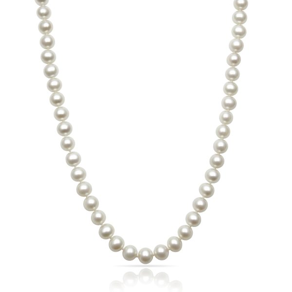 14KT YG 8-9MM FWP 18  NECK