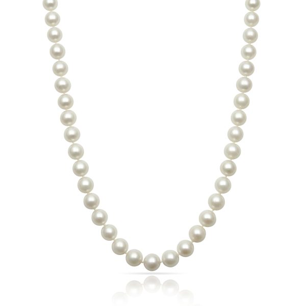 14KT WG 9-10MM FWP 18 NECK