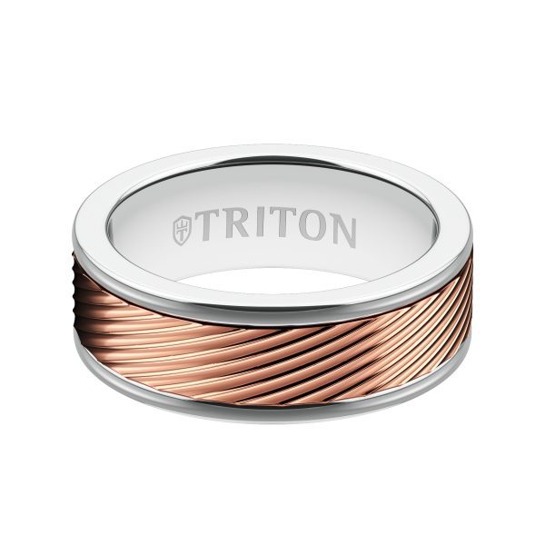 Bright Finish Round Edge Contemporary Wedding Band - Image 2