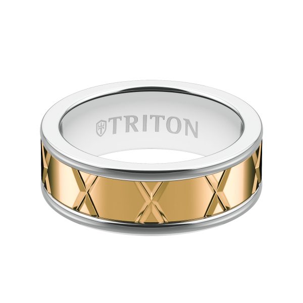 Satin Finish Round Edge Contemporary Wedding Band - Image 2