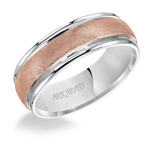 11-WV7470WR-G.00 - ARTCARVED - Domed Crystalline finished flat edges Comfort Fit wedding band