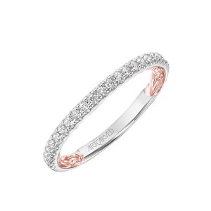 31-V911WY-L.00 - ARTCARVED - Lyric Diamond Wedding Band with Inner Carved details