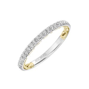 31-V927WY-L.00 - ARTCARVED - Lyric Diamond Wedding Band with Inner Carved details
